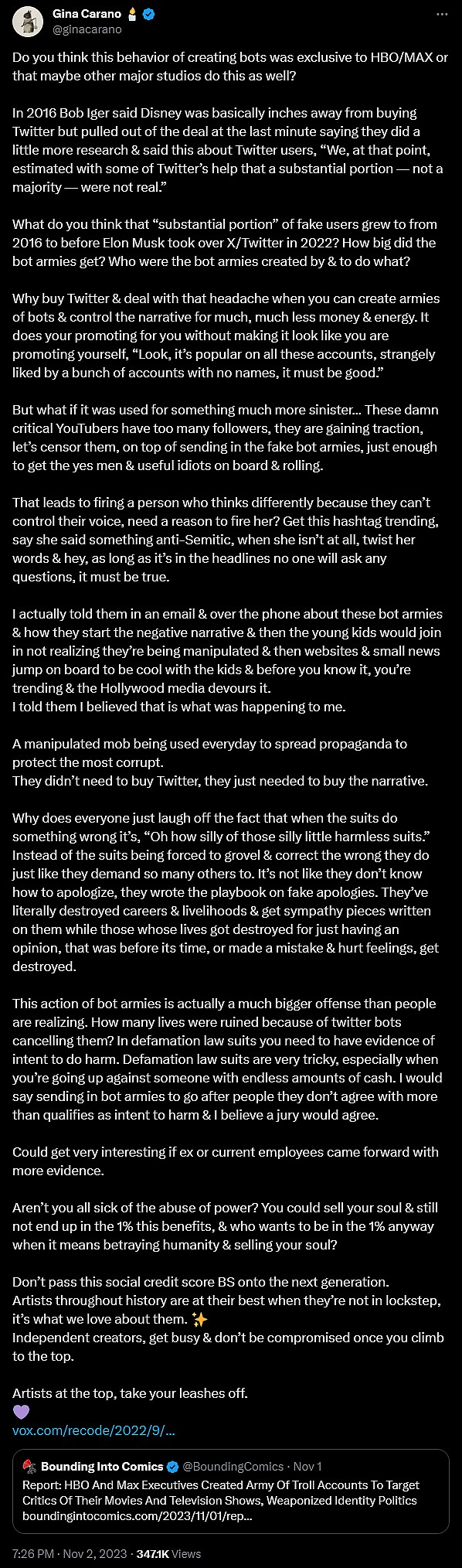 Gina Carano HBO Troll Army
