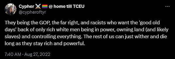 Monolith Productions' 'Wonder Woman' writer Tonya DePass makes a blanket political statement.