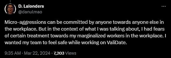 Dani LaLonders responds after video resurfaced claiming she hired "no white people" for dating sim