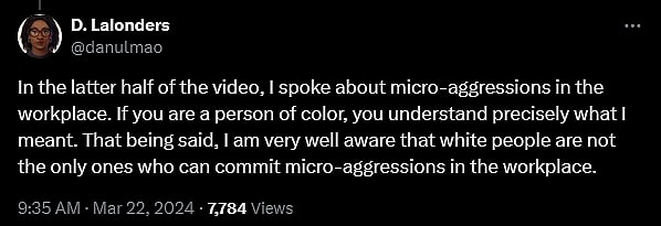 Dani LaLonders responds after a video resurfaced in which she claims she intentionally hired "no white people" for her dating sim 'ValiDate: Struggling Singles in Your Area"