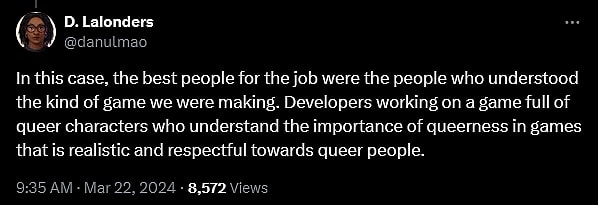 Dani LaLonders responds after a video resurfaced in which she claims she intentionally hired "no white people" for her dating sim 'ValiDate: Struggling Singles in Your Area"