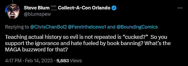 Steven Blum doubles down on his support of Disney's call for reparations.