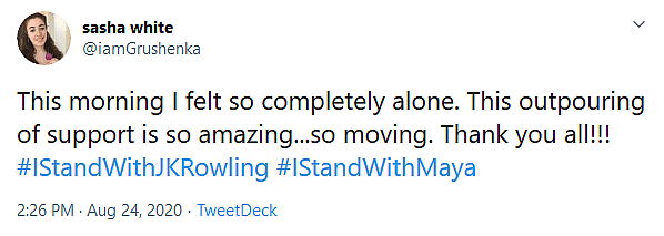 Literary Assistant Sasha White Dropped by The Tobias Literary Agency For Retweet That Made Distinction Between Biological and Trans Women