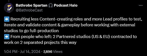 'Halo' scooper Bathrobe Spartan alleges once again that 343 Industries will be outsourcing development of the 'Halo' franchise.