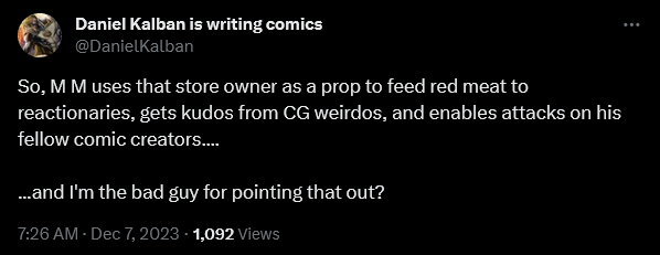 Daniel Kalban weighs in on Mark Millar's interview with Glen O'Leary