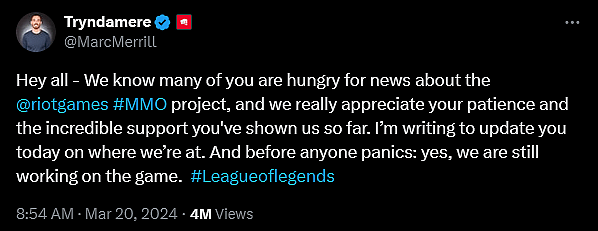 Riot Games President Marc Merrill announces a 'reset' for the upcoming 'League of Legends' MMO