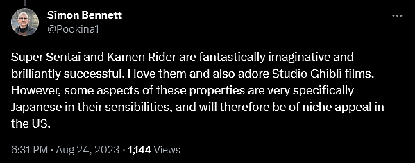 'Power Rangers' executive producer Simon Bennett says the franchise should divorce itself from 'Super Sentai'