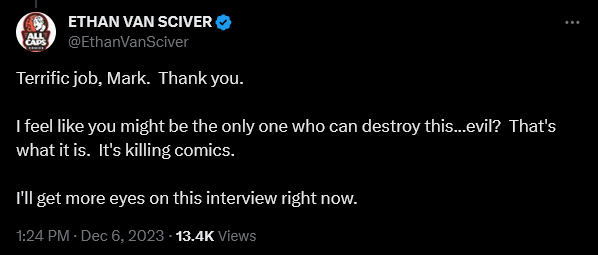 Ethan Van Sciver thanks Mark Millar