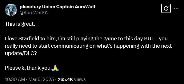 Bethesda claims they'll be delivering more 'Starfield' content in coming months.