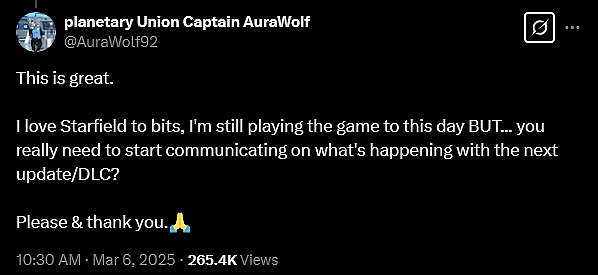 Bethesda claims they'll be delivering more 'Starfield' content in coming months.