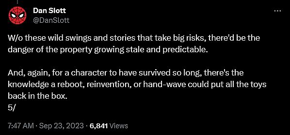 Marvel Comics writer Dan Slott defends Zeb Wells' 'Amazing Spider-Man' run