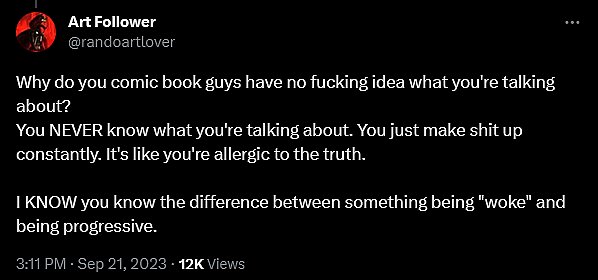 The discourse unfolds around 'Young Justice', 'The Spectacular Spider-Man', and 'Gargoyles' creator Greg Weisman's declaration that he has always been "woke".