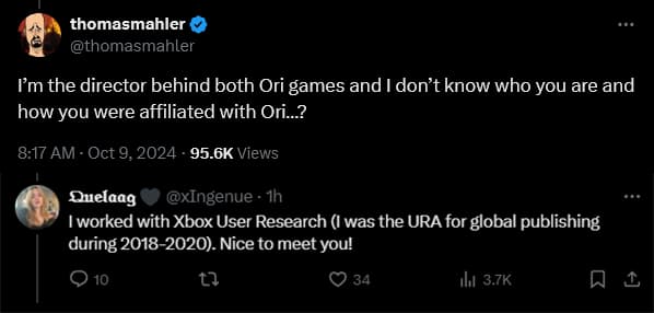 Moon Studios' 'Ori' series director pushes back after Kotaku Senior Editor Alyssa Mercante attempts to insult him.