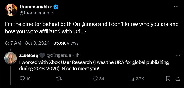 Moon Studios' 'Ori' series director pushes back after Kotaku Senior Editor Alyssa Mercante attempts to insult him.