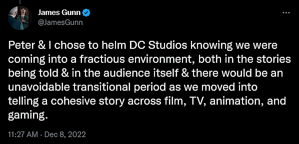 James Gunn weighs in on the future of DC Studios following news of Wonder Woman 3's cancellation
