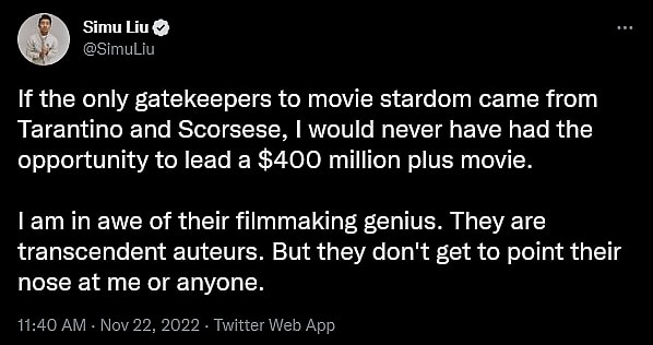 Simu Liu via Twitter