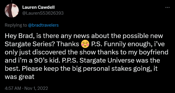 Brad Wright reveals that his Stargate revival is DOA