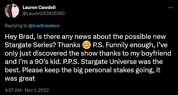 Brad Wright reveals that his Stargate revival is DOA
