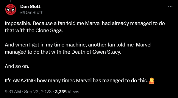 Marvel Comics writer Dan Slott defends Zeb Wells' 'Amazing Spider-Man' run