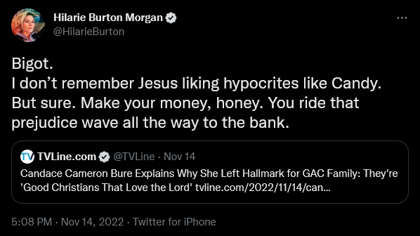 Hilarie Burton Morgan weighs in on Great American Family and Candace Cameron Bure