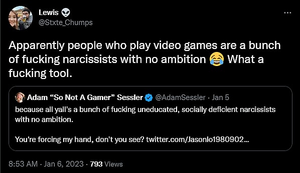 Adam Sessler has a meltdown regarding the existence of gamers.