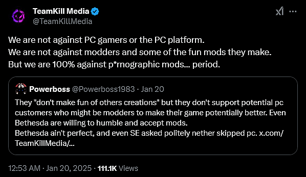 'Code Violet' developers TeamKill Media do not want PC modders making "vulgar" versions of their characters.