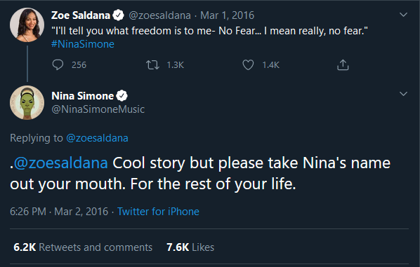 Guardians Of The Galaxy's Zoe Saldana Apologizes For Not Being Black Enough To Portray Nina Simone in 2016 Bio Pic