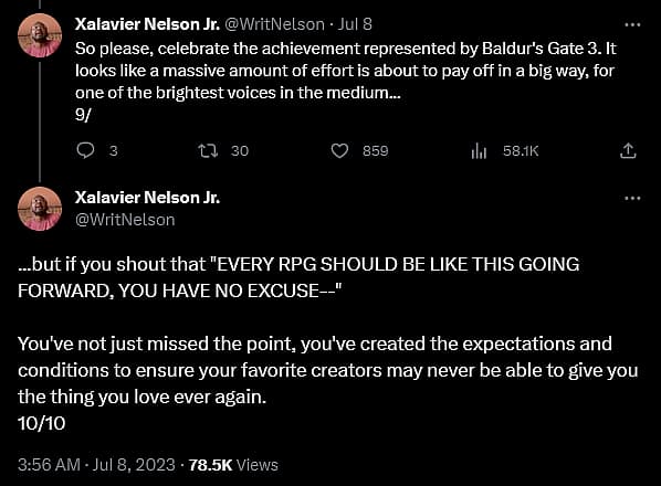 Xalavier Nelson Jr. weighs in on the fallout of Baldur's Gate 3