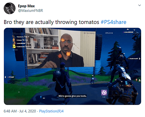 Fortnite Players Ignore, Throw Tomatoes at CNN Hosted ‘We Are the People’ In-Game Townhall Discussing Racism