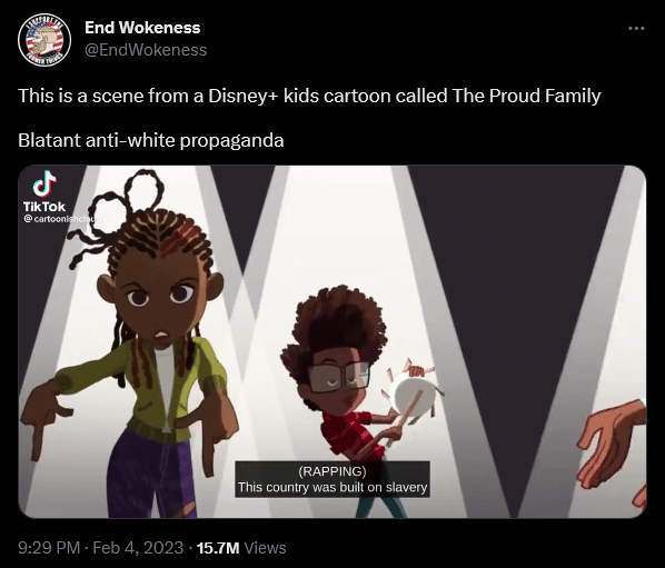 Twitter user @EndWokeness weighs in on 'The Proud Family: Louder and Prouder' Season 2