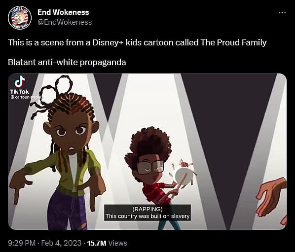 Twitter user @EndWokeness weighs in on 'The Proud Family: Louder and Prouder' Season 2