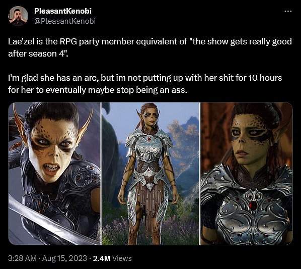 @PleasantKenobi weighs in on the Lae'Zel discourse