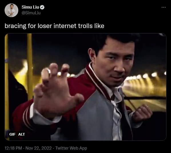 Simu Liu via Twitter