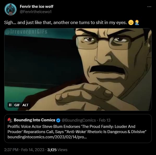 Steven Blum doubles down on his support of Disney's call for reparations.