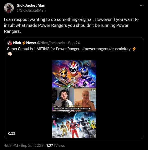 'Power Rangers Cosmic Fury' Simon Bennett offers further insight into his feelings on 'Super Sentai'