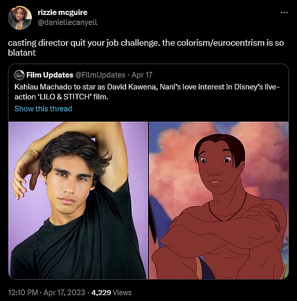 @daniellecanyell weighs in on Kahiau Machado's casting as David in Disney's live-action 'Lilo & Stitch' remake