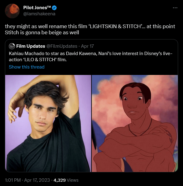 @iamshakeena weighs in on Kahiau Machado's casting as David in Disney's live-action 'Lilo & Stitch' remake