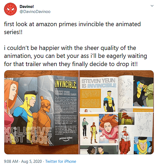 First Look At Amazon and Image Comics' Invincible Animated Series Reveals Main Cast and Race Swapped Character