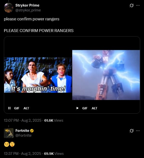 After 'Superman', the next 'Fortnite' collabs are set to include 'Halo' and possibly 'Power Rangers'.