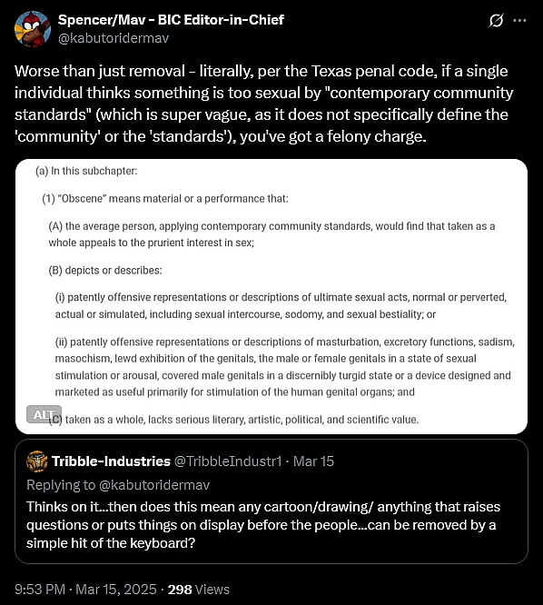 Bounding Into Comics Editor-in-Chief Spencer Baculi discusses the censorship ramifications of Texas State Bill 20.