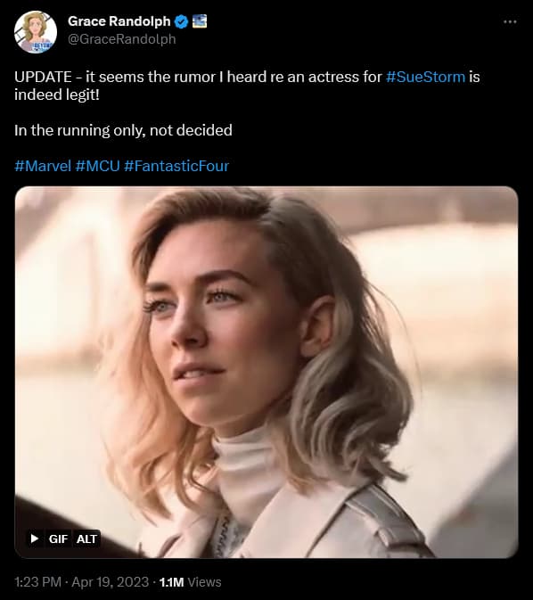 Grace Randolph weighs in on the casting of Sue Storm in Marvel's 'Fantastic Four'