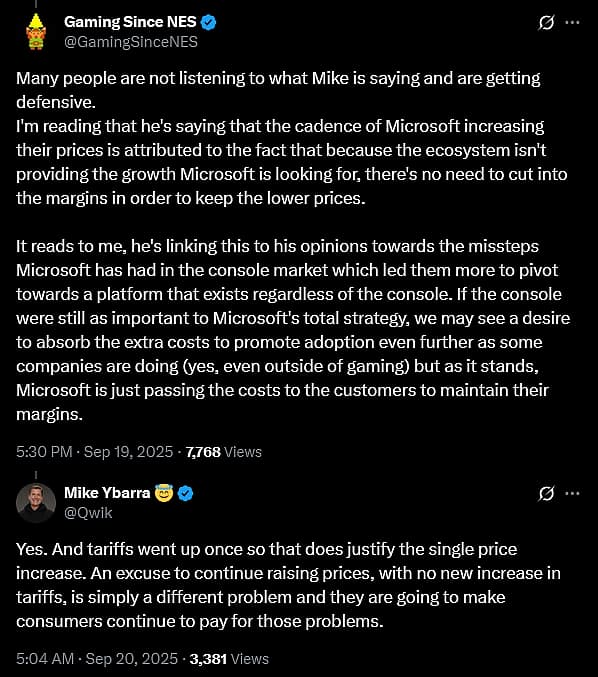 Former Blizzard President Mike Ybarra slams Microsoft for Xbox price increase blame on tariffs