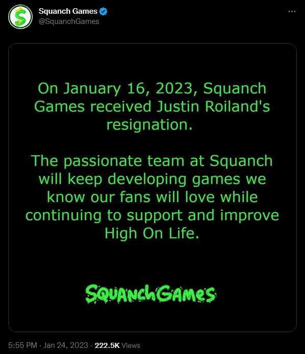 Squanch Games announces Justin Roiland's departure