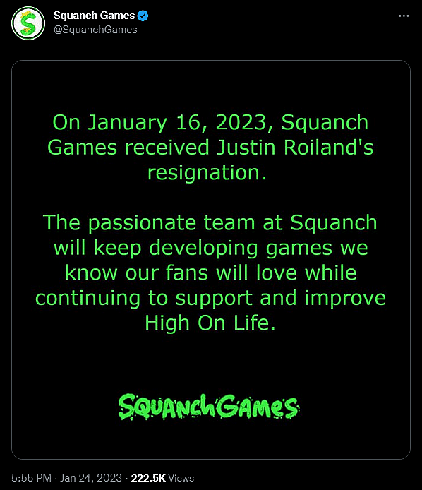 Squanch Games announces Justin Roiland's departure