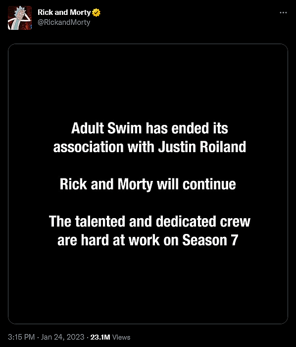 Adult Swim ends its working relationship with Justin Roiland