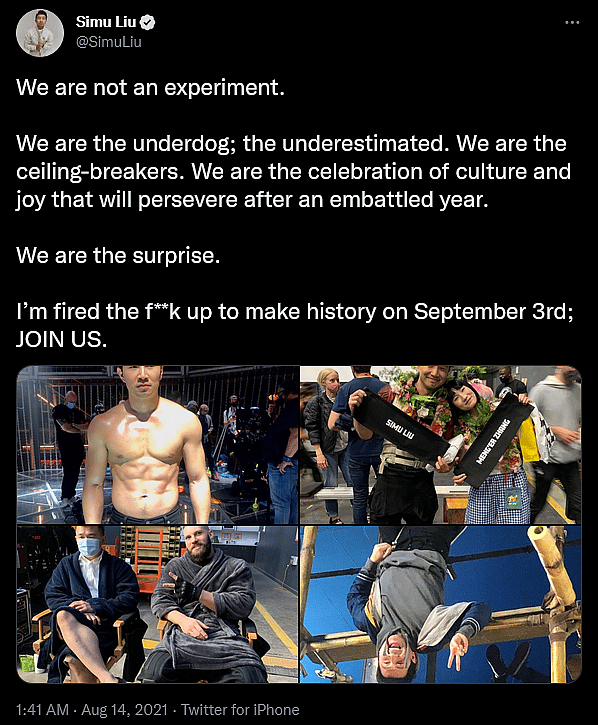 Simu Liu Twitter Experiment