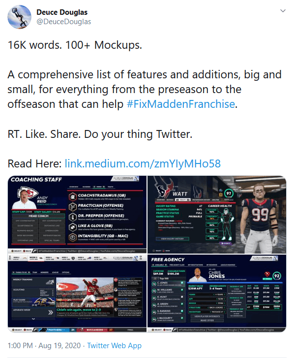 Madden Players Unite To Voice Disappointment Over Madden 21's Franchise Mode to EA