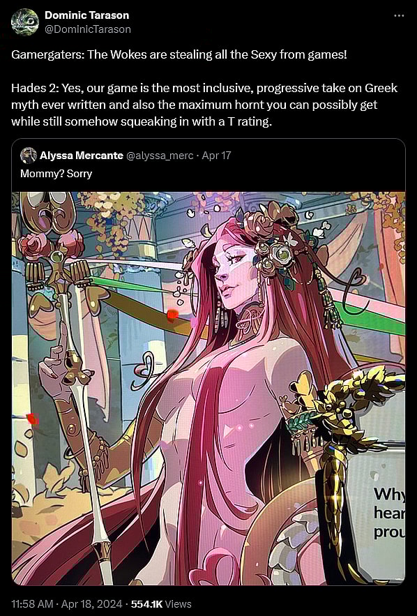 The Western game industry runs to defend their sexual thirst for 'Hades II'.