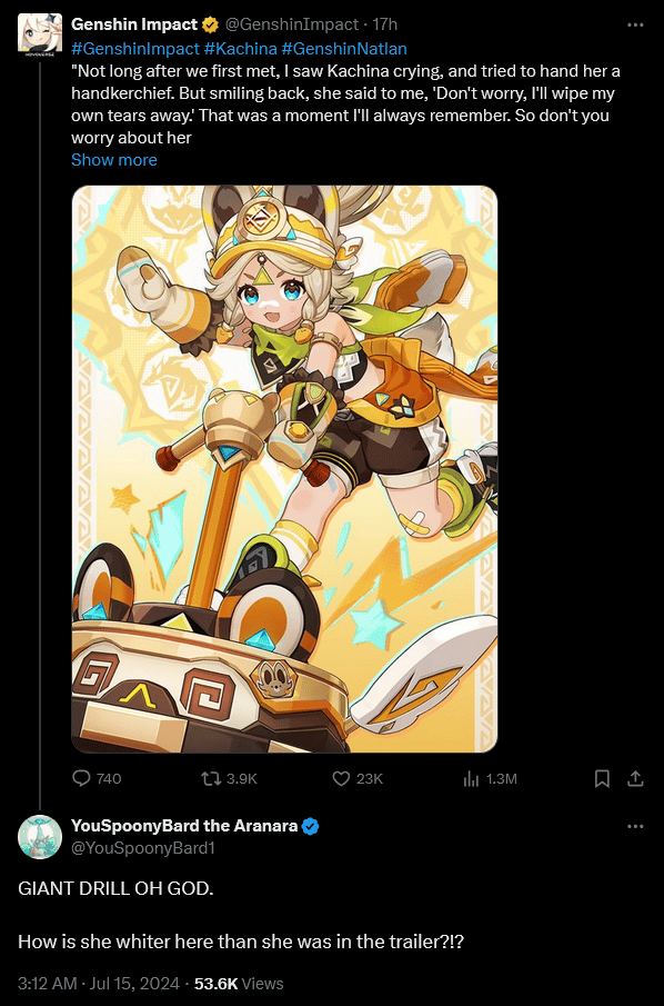 'Genshin Impact' players are unhappy with the Natlan character designs.
