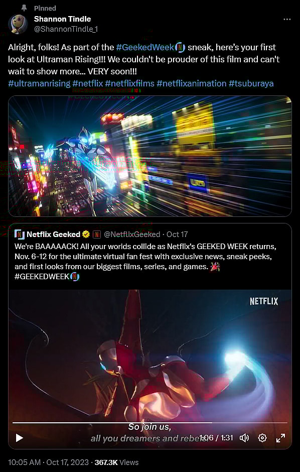 Shannon Tindle provides a new look at Ultraman Rising (2023), Netflix